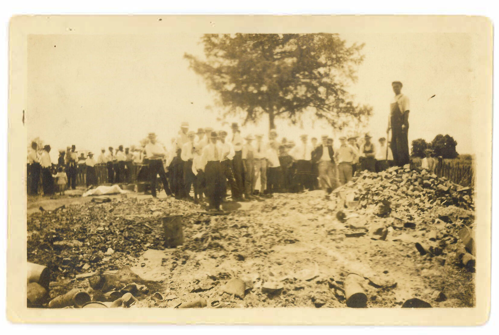 Burned home crowd
